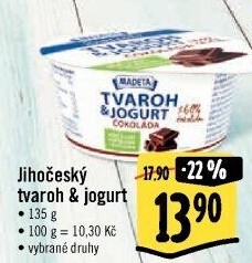 Dezert tvaroh s jogurtem jihočeský Madeta