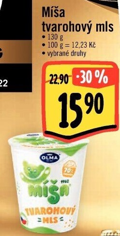 Dezert Tvarohový mls Míša Olma