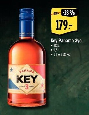Rum Panama 3 YO Key