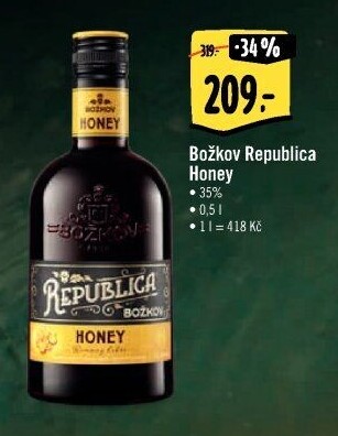 Rum Republica Exclusive Honey Božkov