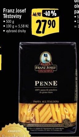 Těstoviny semolinové Exclusive Franz Josef Kaiser