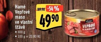 Vepřové maso ve vlastní šťávě Hamé