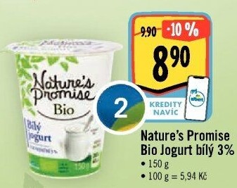 Bílý jogurt 3% Bio Nature'