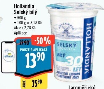 Bílý jogurt selský Hollandia