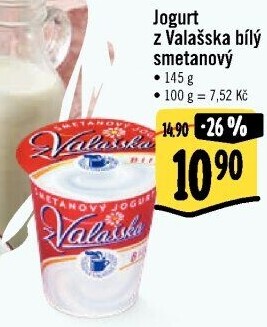 Bílý jogurt smetanový z Valašska Mlékárna Valašské Meziříčí