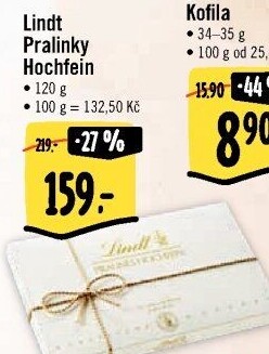 Bonboniéra Pralinky Hochfein Lindt