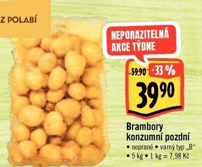 Brambory konzumní pozdní