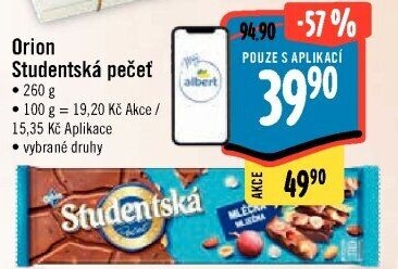Čokoláda Studentská pečeť Orion