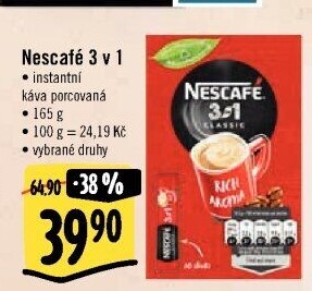 Instantní káva porcovaná 3v1 Nescafé