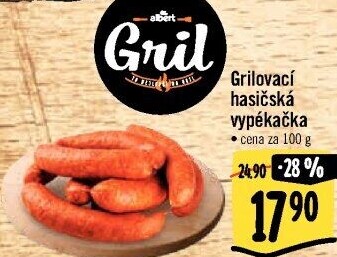 Klobása hasičská vypékačka Láďa Grileman Kostelecké uzeniny