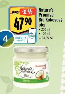 Kokosový olej bio Nature'