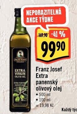 Olivový olej extra panenský Exclusive Franz Josef Kaiser