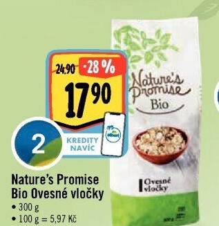 Ovesné vločky bio Nature'
