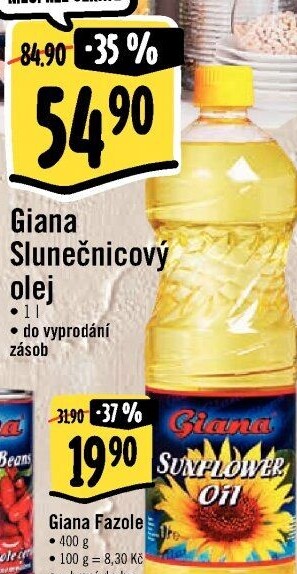 Slunečnicový olej Giana
