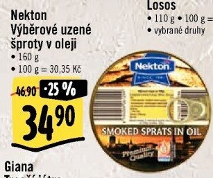 Šproty uzené v oleji výběrové Nekton