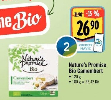Sýr Camembert bio Nature'