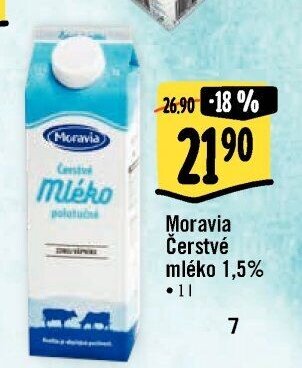Moravia Čerstvé mléko 1,5%