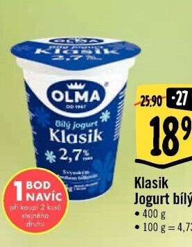 Bílý jogurt Klasik Olma