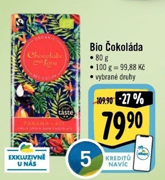 Čokoláda bio Chocolate &amp
