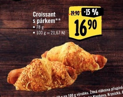 Croissant s párkem