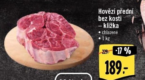 Hovězí přední bez kosti - kližka