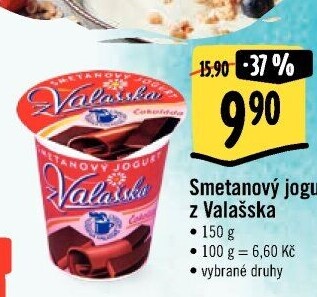 Jogurt smetanový ochucený z Valašska Mlékárna Valašské Meziříčí