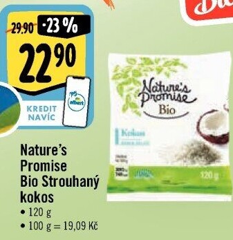 Kokos strouhaný bio Nature'
