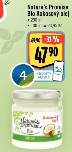 Kokosový olej bio Nature'