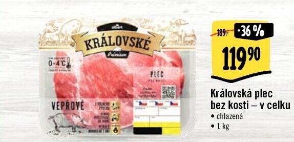 Královská vepřová plec bez kosti Albert