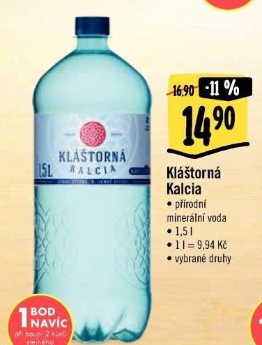 Minerální voda kalcia Kláštorná