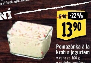 Pomazánka a la krab s jogurtem