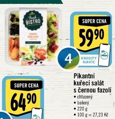 Salát pikantní kuřecí s černou fazolí Albert Fresh Bistro