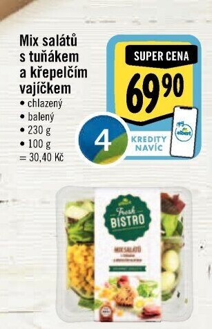 Salát s tuňákem a křepelčím vejcemAlbert Fresh Bistro