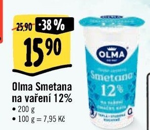 Smetana na vaření Olma 12%