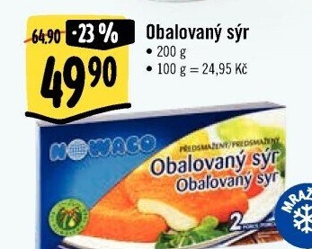 Sýr obalovaný mražený Nowaco