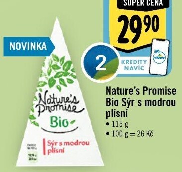 Sýr s modrou plísní bio Nature'