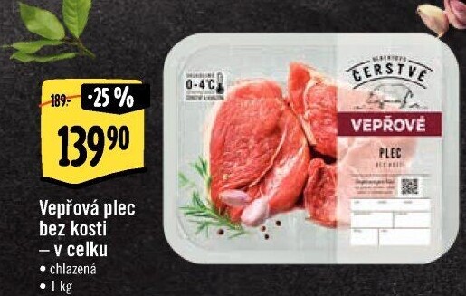 Vepřová plec bez kosti Albert