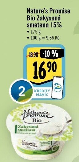 Zakysaná smetana bio Nature'