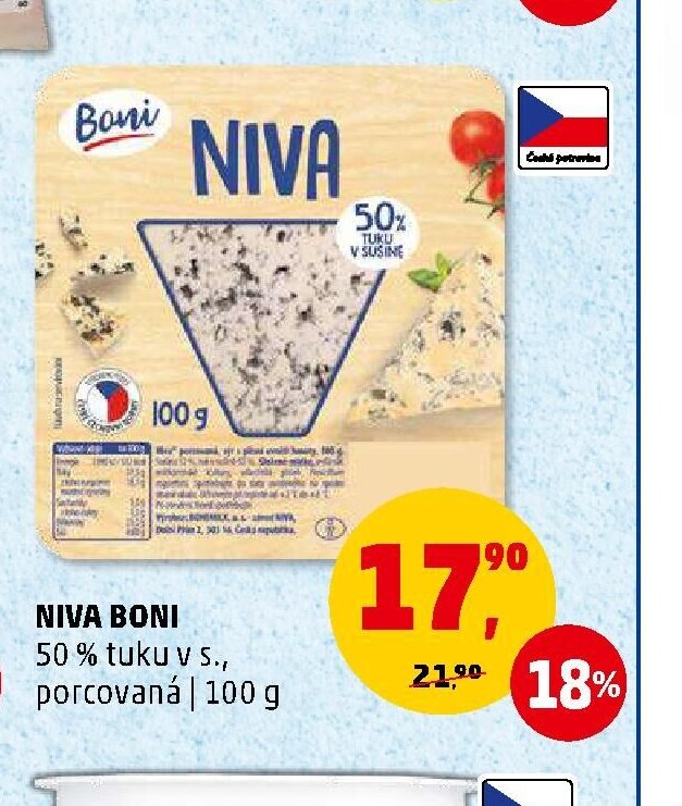NIVA BONI 50 % tuku v s., porcovaná 100 g