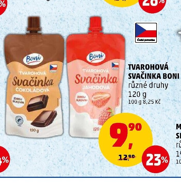 TVAROHOVÁ SVAČINKA BONI různé druhy 120 g