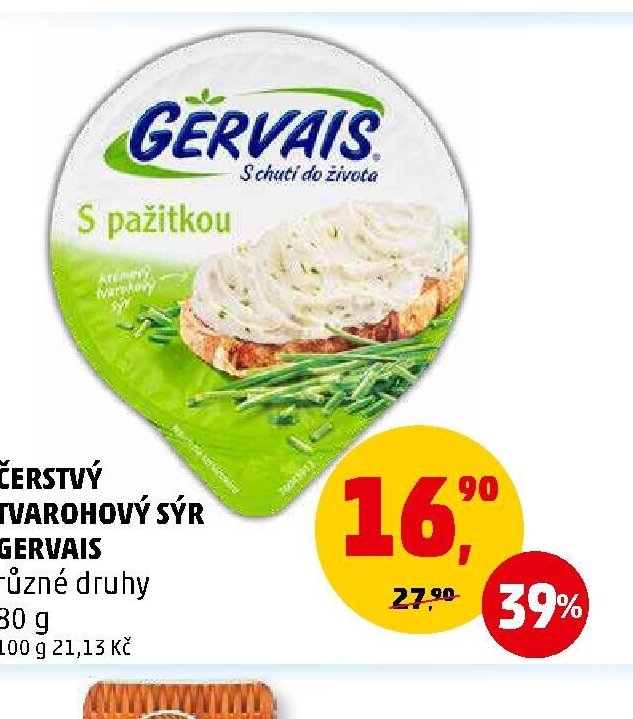 Čerstvý tvarohový sýr Gervais