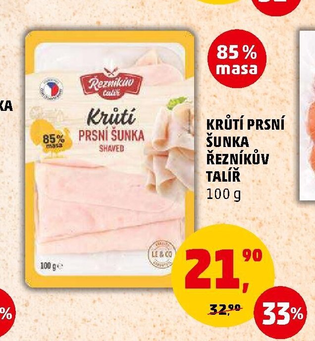 Krůtí prsní šunka Řezníkův talíř