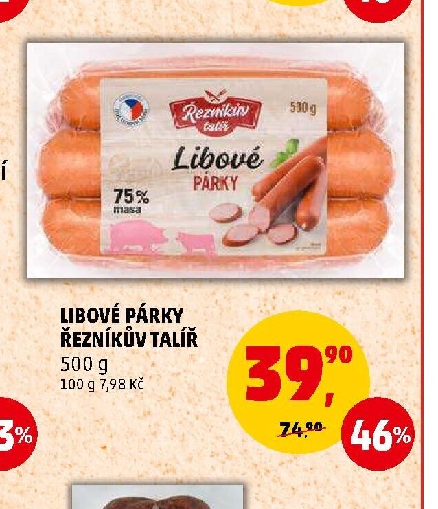 Libové párky Řezníkův talíř