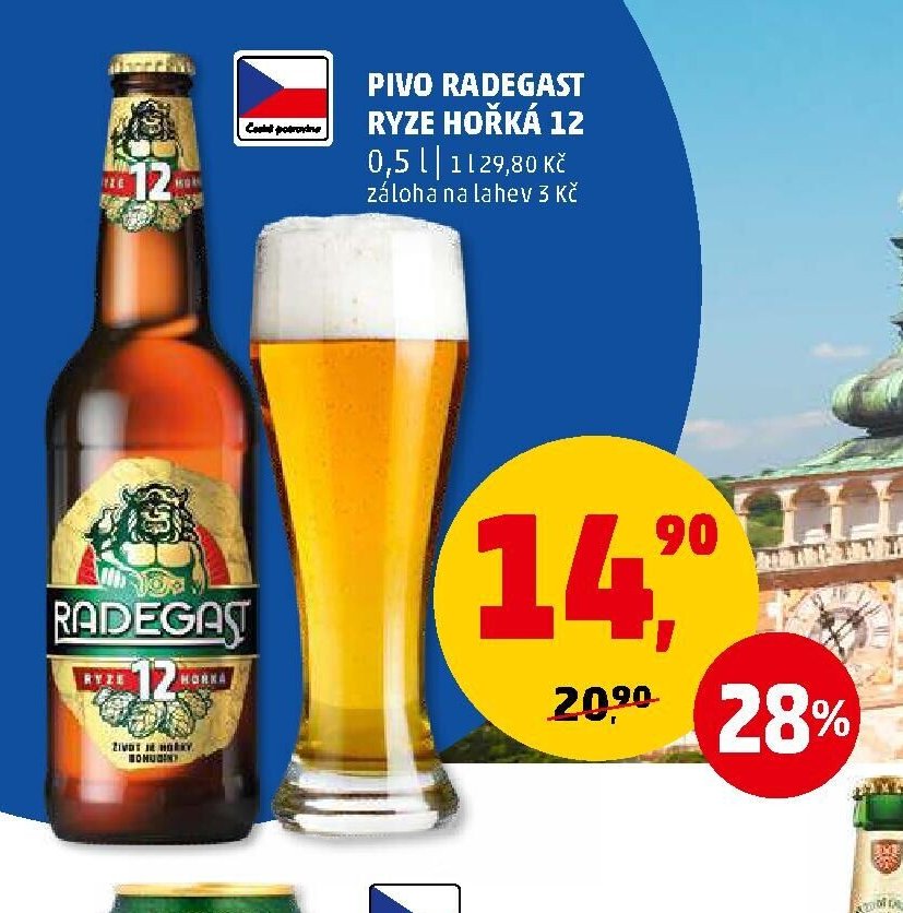PIVO RADEGAST RYZE HOŘKÁ 12