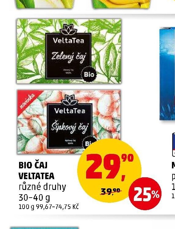 Bio čaj Veltatea různé druhy