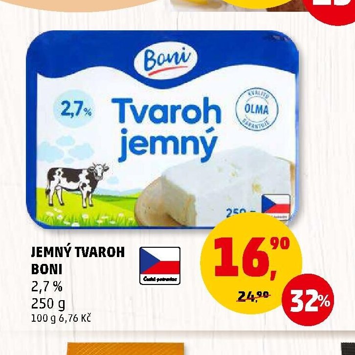 Jemný tvaroh Boni