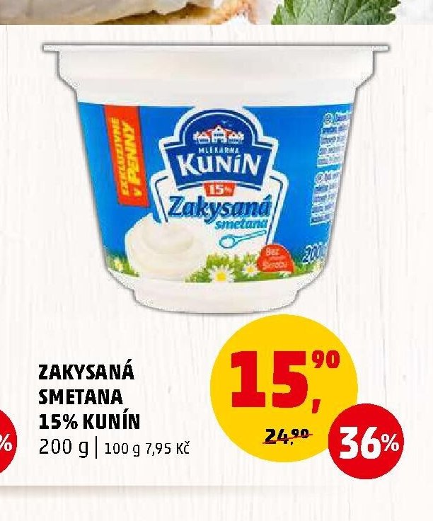 Zakysaná smetana 15% Kunín