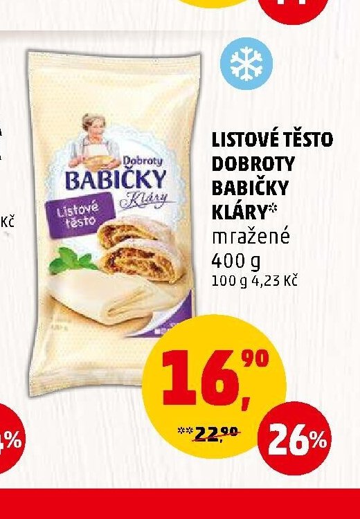 Listové těsto Dobroty Babičky Klárky