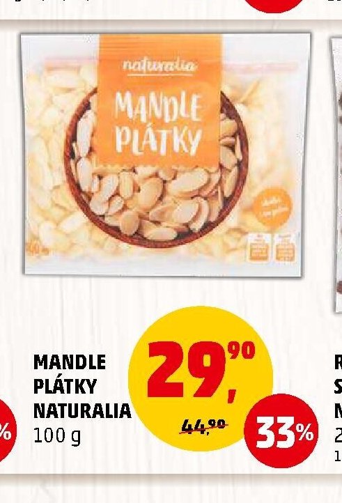 MANDLE PLÁTKY NATURALIA