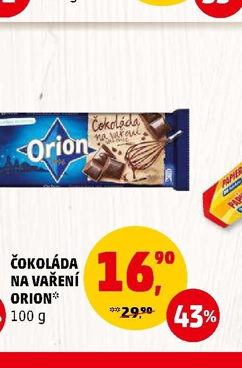 ČOKOLÁDA NA VAŘENÍ ORION